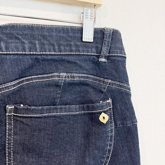 Democracy Absolution Ankle Skimmer Dark Wash Blue Skinny Jeans Casual Denim 12 - Picture 9 of 12